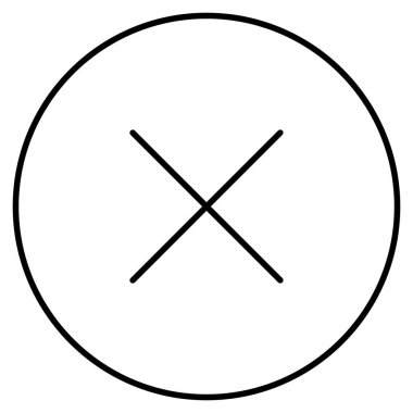 Kolayca değiştirilebilen veya düzenlenebilen izole edilmiş vektör simgesini kapat