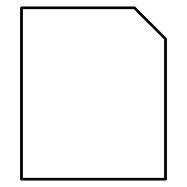 Kolayca düzenleyebilen ya da düzenleyebilen Boş Dosya İzole Vektör simgesi