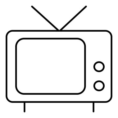 TV izole vektör simgesi hangi kolayca düzenlemek veya değiştirmek