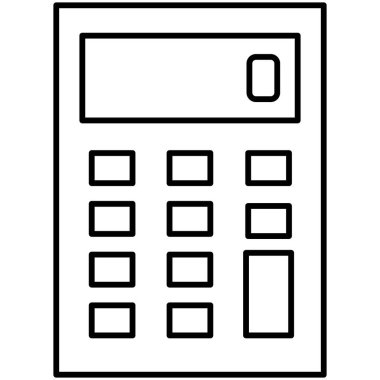 Kolayca değiştirebilen ya da düzenleyebilen hesap makinesi izole edilmiş Vektör simgesi