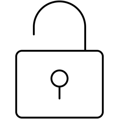 Kolayca değiştirilebilen ya da düzenlenebilen izole edilmiş vektör simgesini kilitle