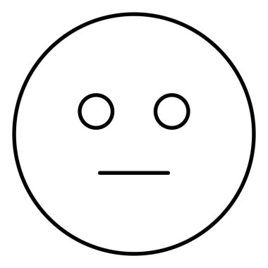 tepkisiz emoji izole edilmiş vektör simgesi kolayca değiştirilebilir veya düzenlenebilir