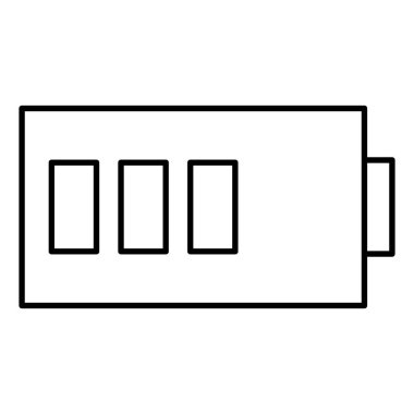 pil seviyesi izole edilmiş vektör simgesi kolayca değiştirilebilir ya da düzenlenebilir