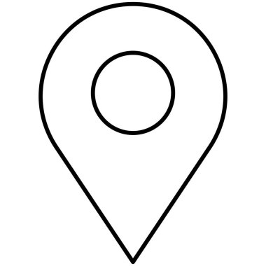 Kolayca değiştirebilen veya düzenleyebilen konum iğnesi izole edilmiş Vektör simgesi