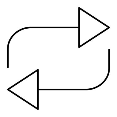 Kolayca değiştirilebilen ya da düzenlenebilen izole edilmiş Vektör simgesini tekrarla