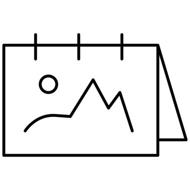 Kolayca düzenleyebilen ve düzenleyebilen resim takvimi izole edilmiş Vektör simgesi