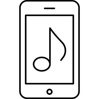 Mobil müzik izole edilmiş Vektör simgesi kolayca düzenleyebilir veya değiştirebilir