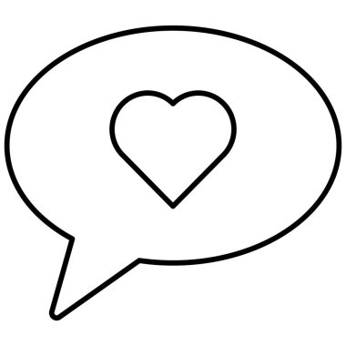 Kalp kabarcığı izole edilmiş vektör simgesi kolayca değiştirebilir ya da düzenleyebilir