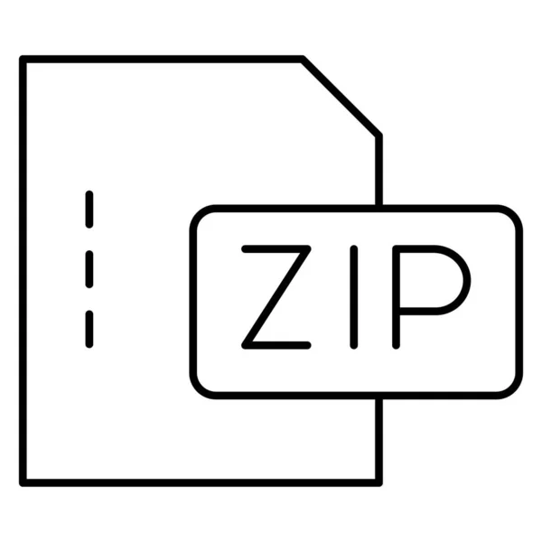 Arquivo Zip Ícone Vetor Isolado Que Pode Facilmente Modificar Editar — Vetor de Stock