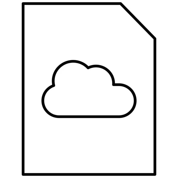 Хмарний Файл Ізольована Піктограма Вектора Яка Може Легко Змінювати Або — стоковий вектор