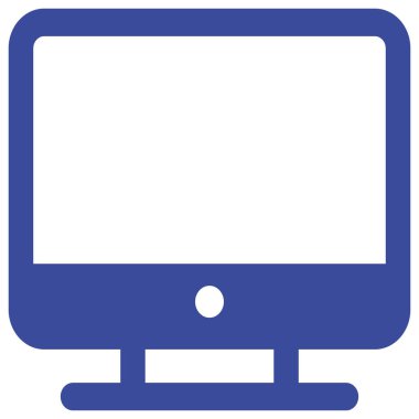 Monitör izole vektör simgesi hangi kolayca düzenlemek veya değiştirmek