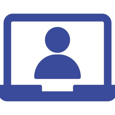 dizüstü bilgisayar kullanıcısı tarafından izole edilmiş vektör simgesi kolayca değiştirilebilir veya düzenlenebilir