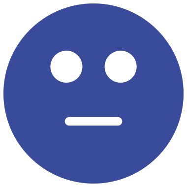 tepkisiz emoji izole edilmiş vektör simgesi kolayca değiştirilebilir veya düzenlenebilir