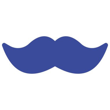 Kolayca düzenleyebilen ve düzenleyebilen Bıyıklı İzole Vektör simgesi