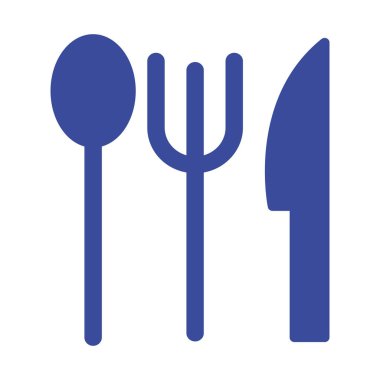 çatal ve bıçak izole edilmiş vektör simgesi kolayca değiştirilebilir veya düzenlenebilir