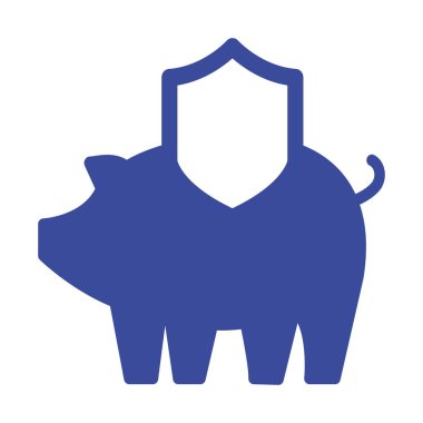 Domuz kumbarası izole edilmiş vektör simgesi kolayca düzenlenebilir ya da düzenlenebilir