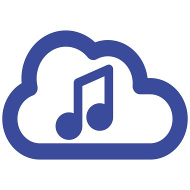 Kolayca değiştirebilen veya düzenleyebilen müzik bulutu izole edilmiş Vektör simgesi