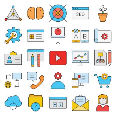 İş ve Pazarlama İzole Vektör simgesi Kolayca düzenleyebilen veya düzenleyebilen