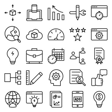 İş ve Pazarlama İzole Vektör simgesi Kolayca düzenleyebilen veya düzenleyebilen