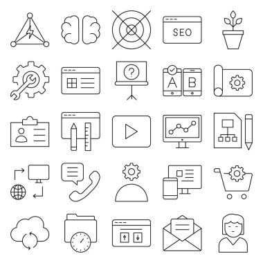 İş ve Pazarlama İzole Vektör simgesi Kolayca düzenleyebilen veya düzenleyebilen