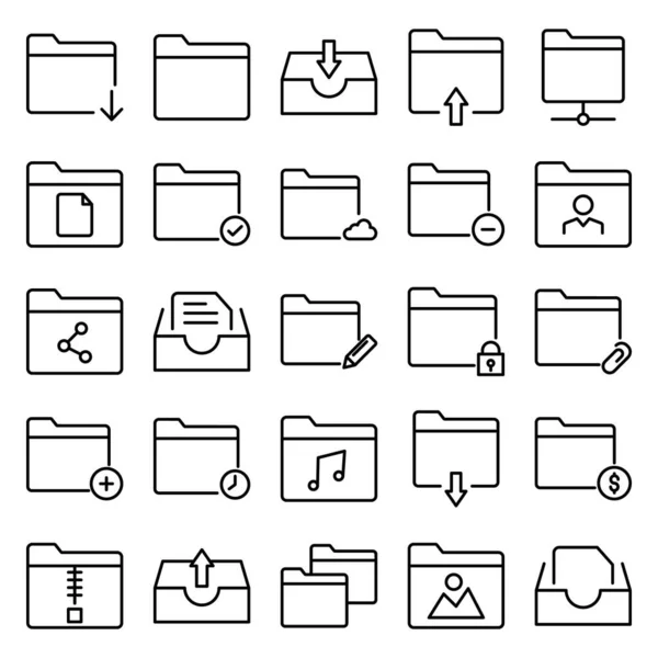 Folders Isolated Vector Icon Which Can Easily Modify Edit — Stock Vector