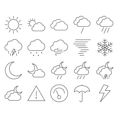 Kolayca değiştirebilen ya da düzenleyebilen Hava Durumu İzole Vektörü simgesi