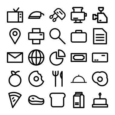 Ticari işler için uygun olan ve kolayca düzenlenebilen Asgari Kalın Vektör simgesi