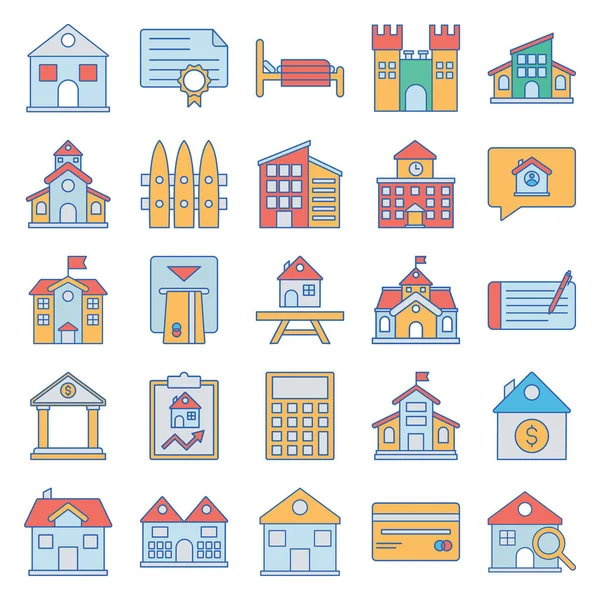 Real Estate Vector Icon Which Suitable Commercial Work Easily Modify — 图库矢量图片