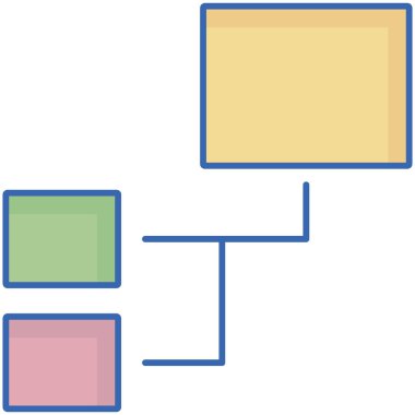 Akış şeması izole edilmiş Vektör simgesi kolayca düzenleyebilir ya da değiştirebilir