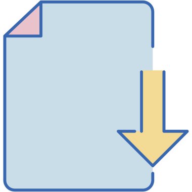 dosya indirme izole edilmiş vektör simgesi kolayca düzenlenebilir ya da değiştirilebilir