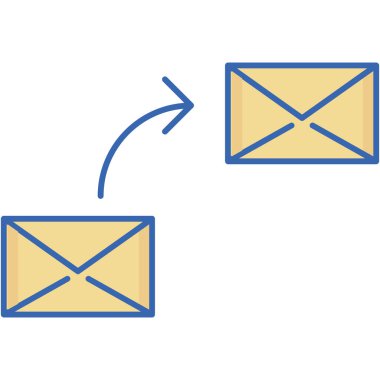 İleti Yönlendirilmiş Vektör simgesi Kolayca değiştirilebilir veya düzenlenebilir