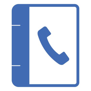 Telefon rehberi izole edilmiş vektör simgesi kolayca değiştirilebilir veya düzenlenebilir