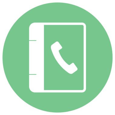 Telefon rehberi izole edilmiş vektör simgesi kolayca değiştirilebilir veya düzenlenebilir