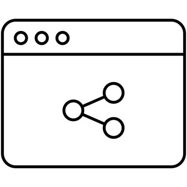 Tarayıcı paylaşımı izole edilmiş vektör simgesi kolayca düzenleyebilir ya da değiştirebilir