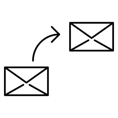 İleti Yönlendirilmiş Vektör simgesi Kolayca değiştirilebilir veya düzenlenebilir