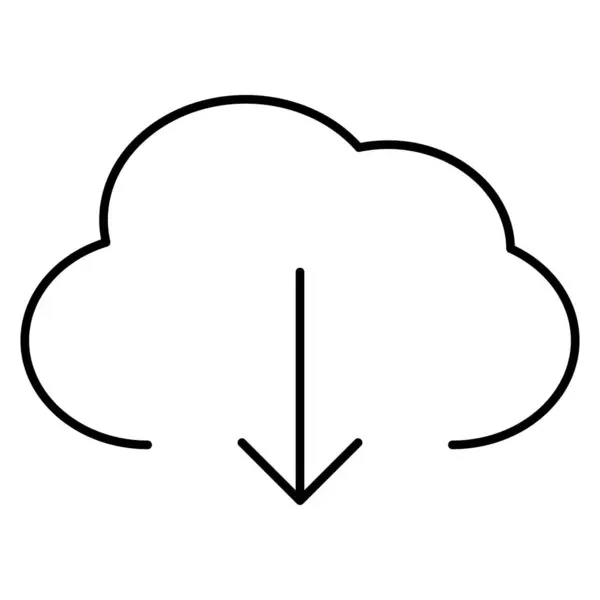 Λήψη Cloud Μεμονωμένο Εικονίδιο Διάνυσμα Οποίο Μπορεί Εύκολα Τροποποιήσει Επεξεργαστεί — Διανυσματικό Αρχείο