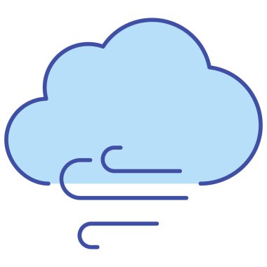 Rüzgâr hava durumu izole edilmiş Vektör simgesi kolayca değiştirebilir ya da düzenleyebilir