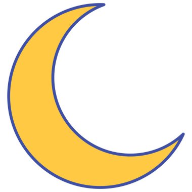 Kolayca değiştirebilen ya da düzenleyebilen Ay İzole Vektör simgesi