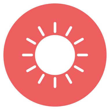 Kolayca değiştirebilen ya da düzenleyebilen Güneş İzole Vektör simgesi