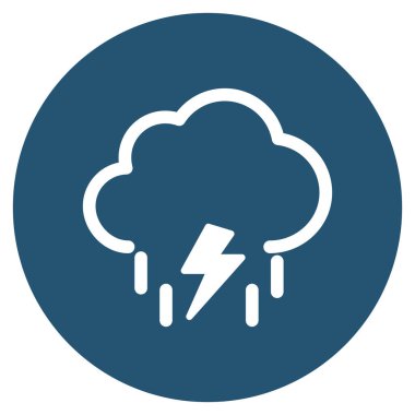 gök gürültüsü hava durumu izole Vektör simgesi kolayca düzenleyebilir veya değiştirebilir