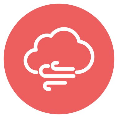 Rüzgâr hava durumu izole edilmiş Vektör simgesi kolayca değiştirebilir ya da düzenleyebilir