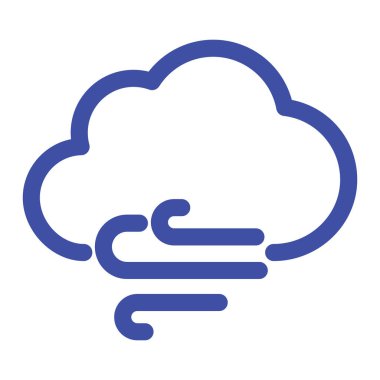 Rüzgâr hava durumu izole edilmiş Vektör simgesi kolayca değiştirebilir ya da düzenleyebilir