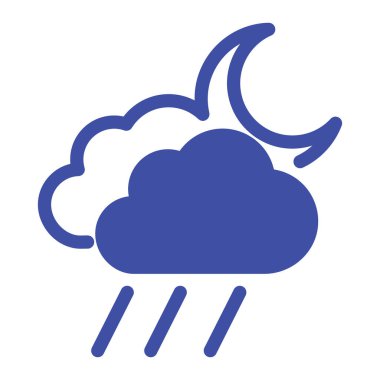 Fırtına yağmuru izole edilmiş vektör simgesi kolayca düzenleyebilir ya da değiştirebilir