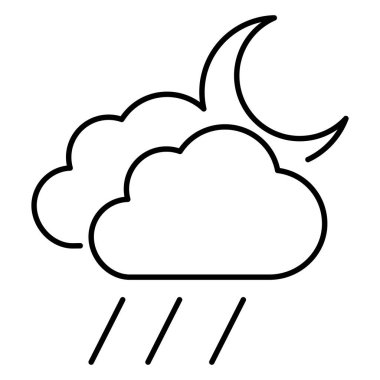 Fırtına yağmuru izole edilmiş vektör simgesi kolayca düzenleyebilir ya da değiştirebilir