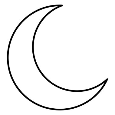 Kolayca değiştirebilen ya da düzenleyebilen Ay İzole Vektör simgesi