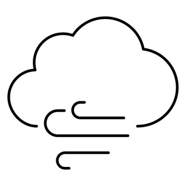 Rüzgâr hava durumu izole edilmiş Vektör simgesi kolayca değiştirebilir ya da düzenleyebilir