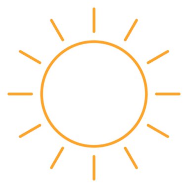 Kolayca değiştirebilen ya da düzenleyebilen Güneş İzole Vektör simgesi