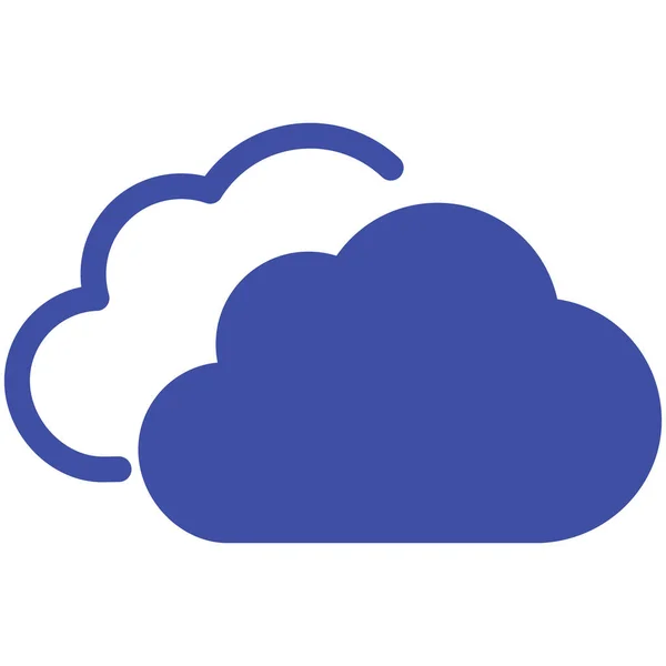 Cloud Μεμονωμένο Εικονίδιο Διάνυσμα Οποίο Μπορεί Εύκολα Τροποποιήσει Επεξεργαστεί — Διανυσματικό Αρχείο