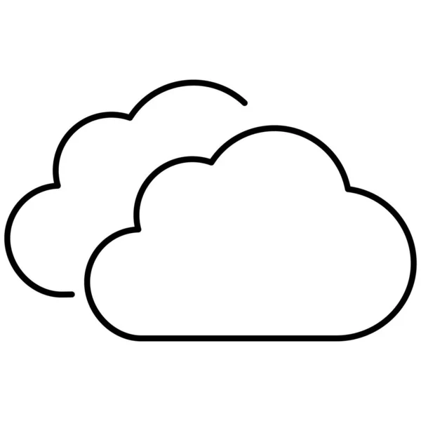 Cloud Isolated Vector Ikon Amely Könnyen Módosíthatja Vagy Szerkesztheti — Stock Vector