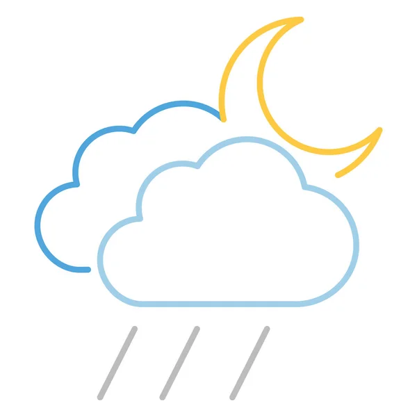 Storm Rain Isolated Vector Icon Which Can Easily Modify Edit — Stock Vector